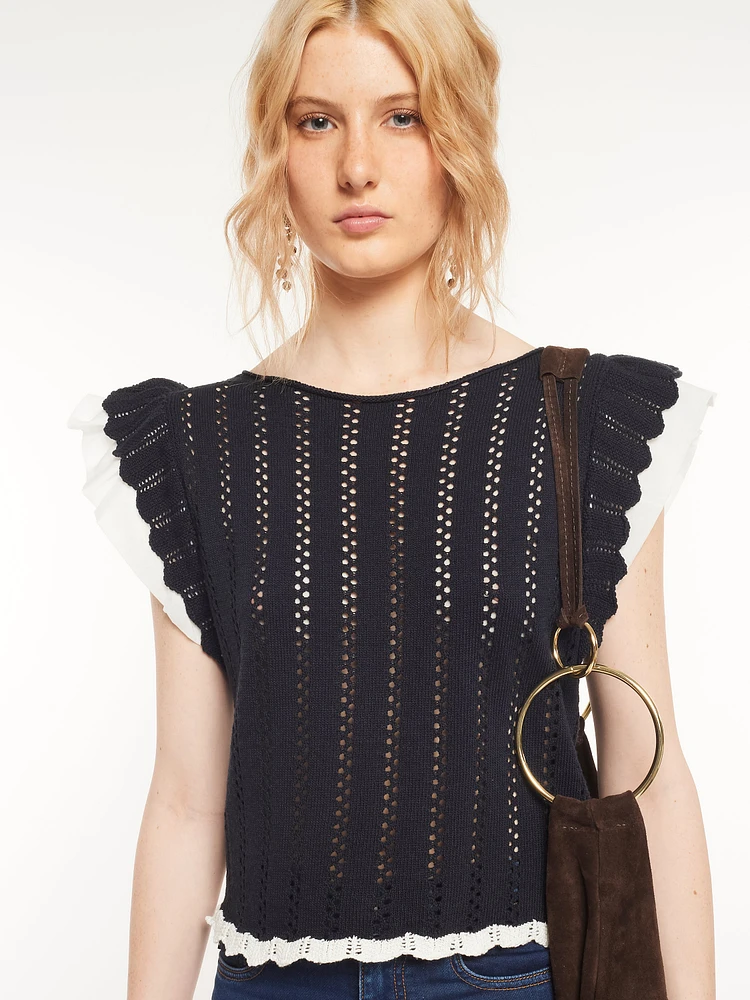 Crochet Knit Top