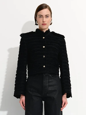 Fringed Tweed Jacket