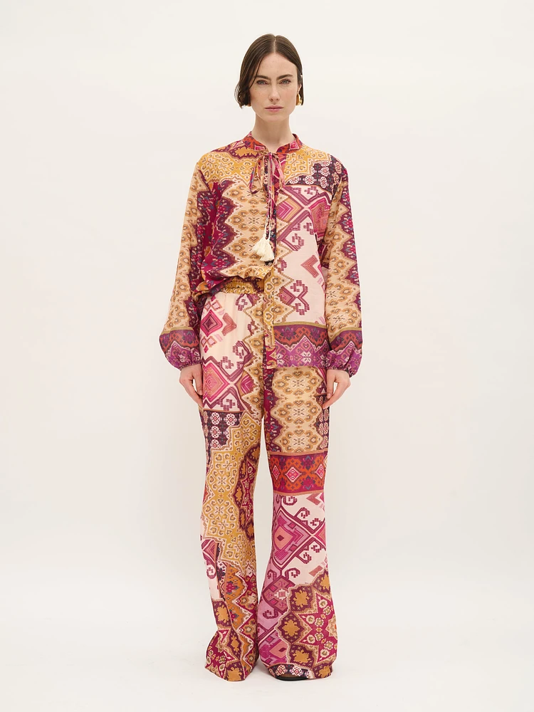 Cotton Patchwork Blouse