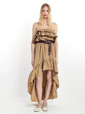 Robe asymétrique ceinturée