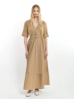 Robe longue à rayures