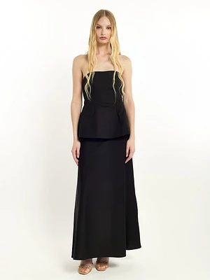 Robe bustier à basque