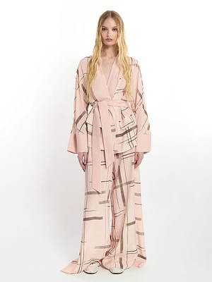 Veste kimono rayée