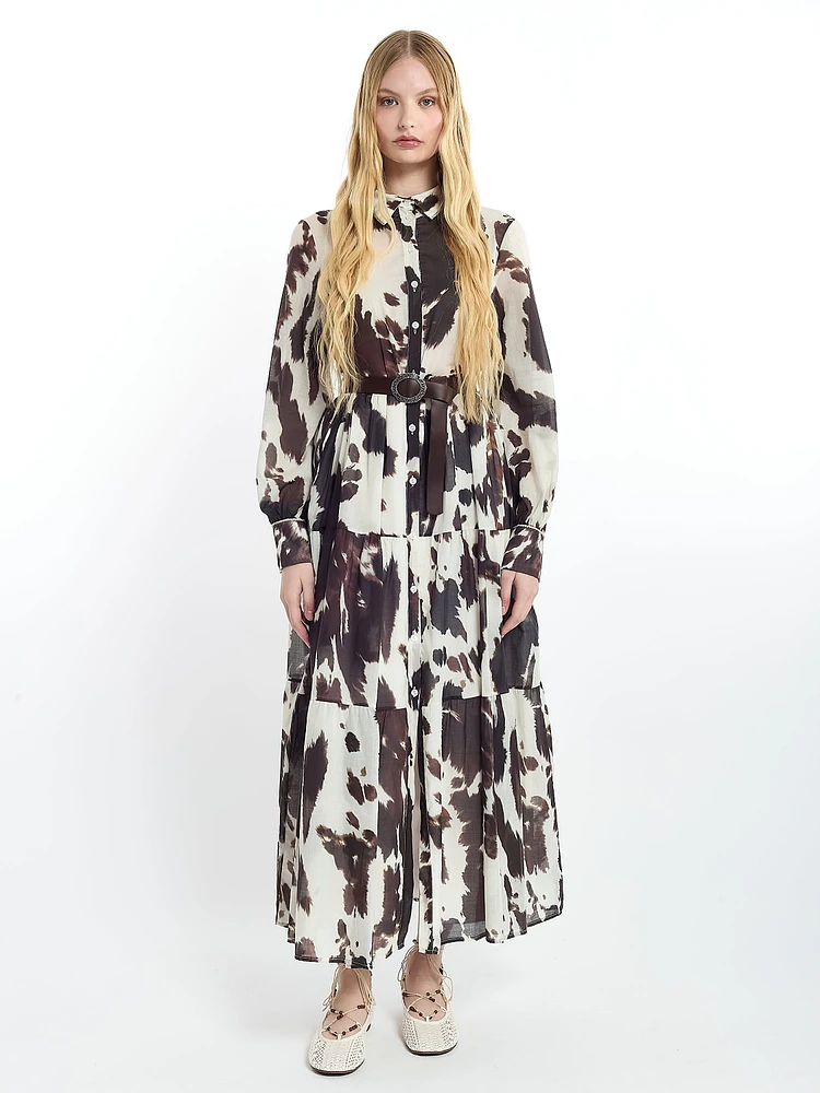 Robe à imprimé vache