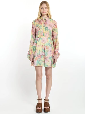 Robe courte fleurie