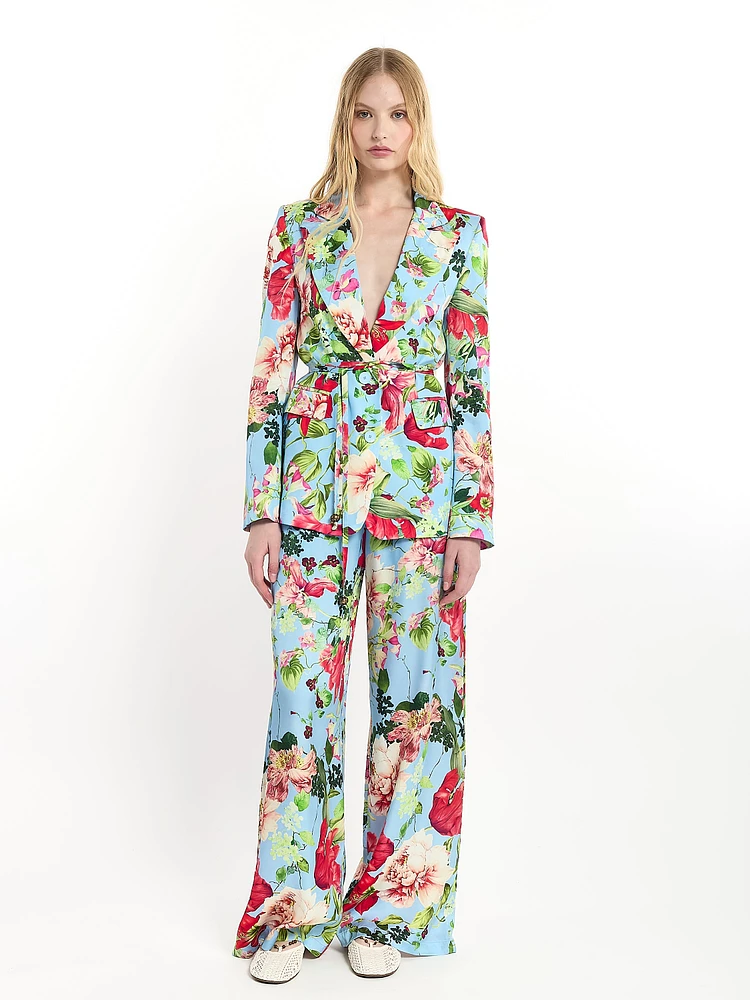 Blazer à imprimé floral
