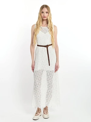 Robe midi au crochet