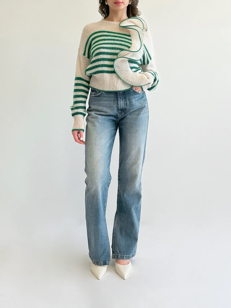 Wire Ruffle Sweater