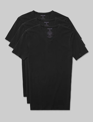 Cool Cotton High V-Neck Stay-Tucked Undershirt (-Pack