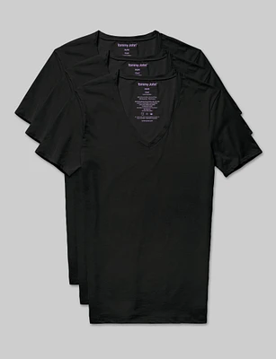 Cool Cotton Deep V-Neck Stay-Tucked Undershirt (-Pack