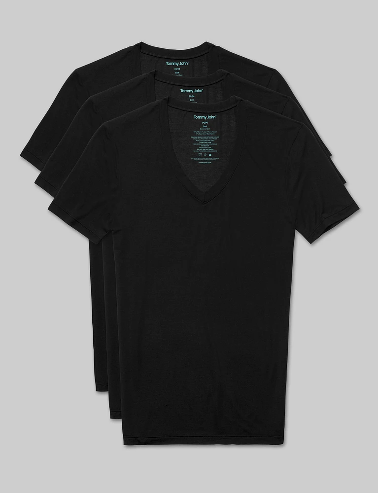 Second Skin Deep V-Neck Stay-Tucked Undershirt (-Pack