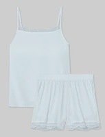 Women's Luxe Rib Lace Cami & Short Set
