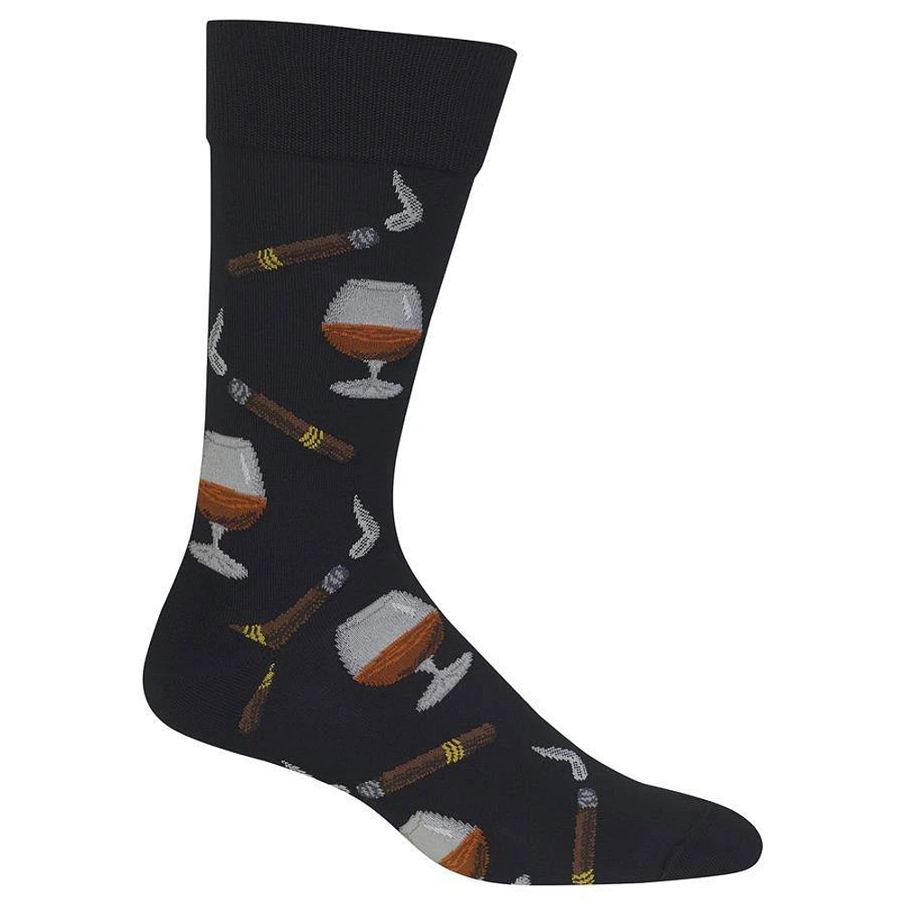 Hot Sox - Cognac and Cigars - Black - Crew - Men's