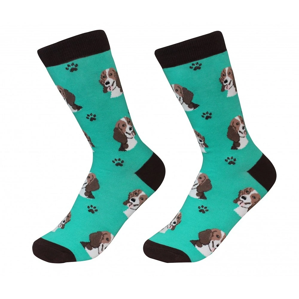 Sock Daddy - Beagle - Teal - Crew - Unisex