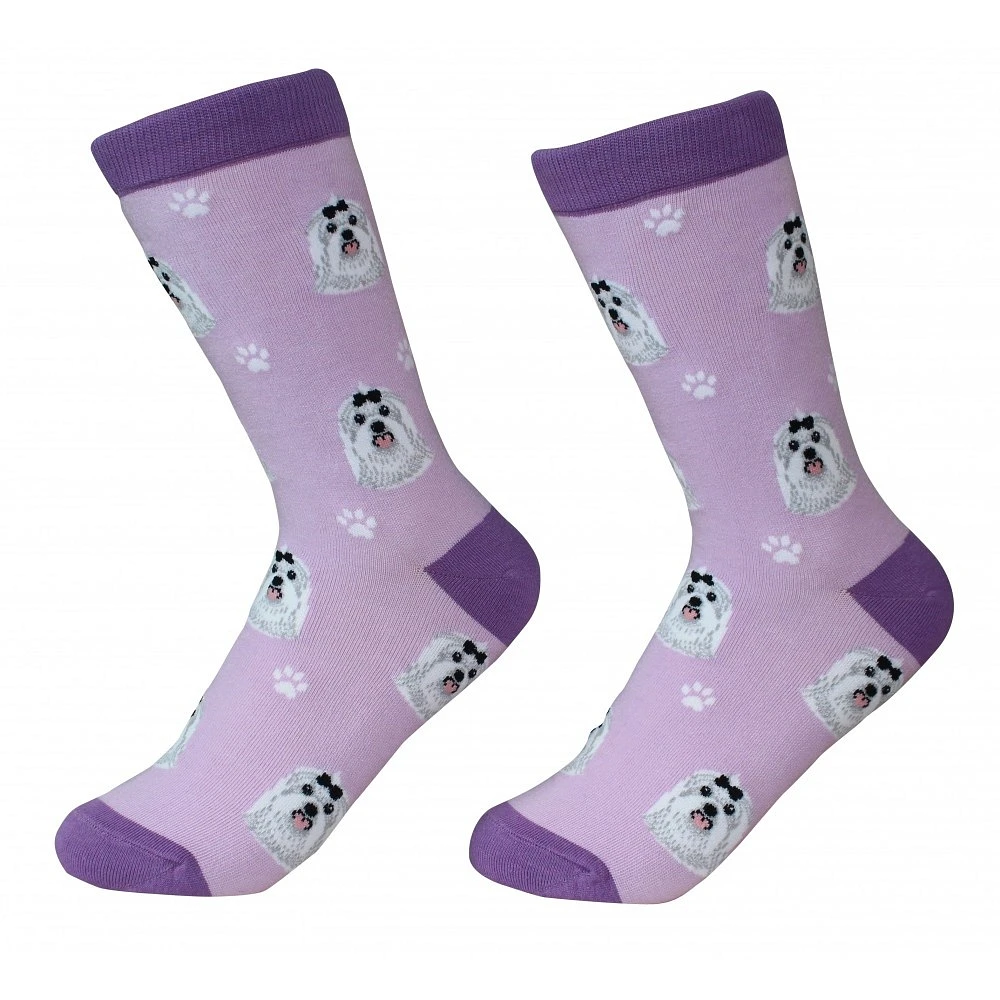 Sock Daddy - Maltese - Purple - Crew - Unisex