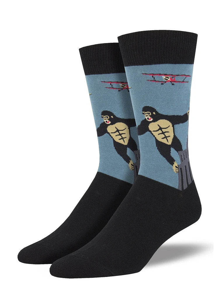 Socksmith - King Kong - Blue - Crew - Men's