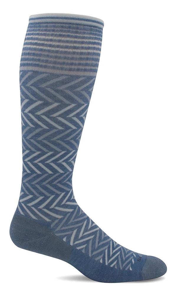Sockwell - Moderate Lifestyle Compression Chevron SW7W Bluestone Women's