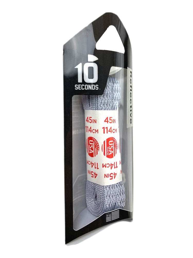 10 Seconds - Flat Reflective Laces Silver