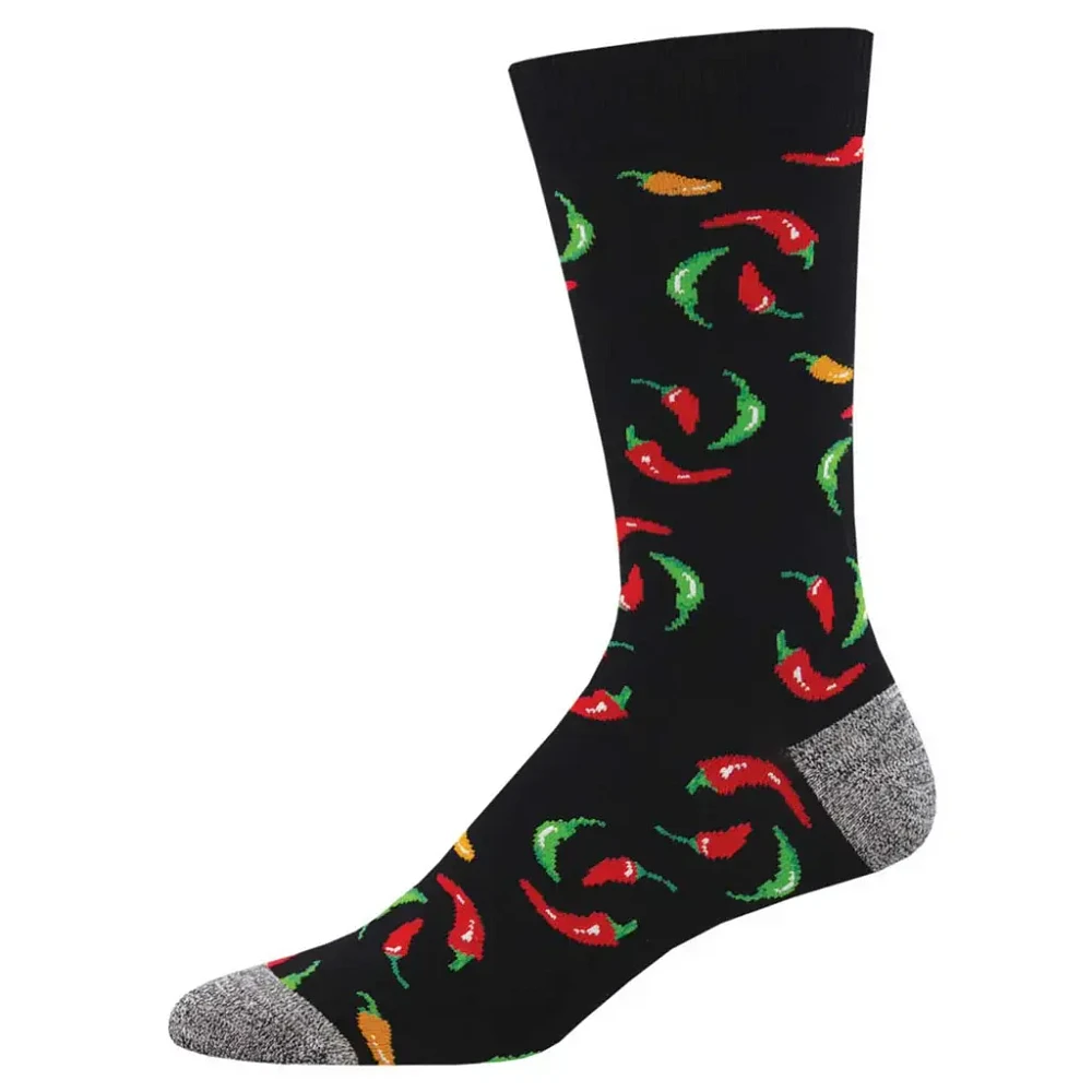 Socksmith - Bamboo - Hot On Your Heels - Black - Crew - Men's
