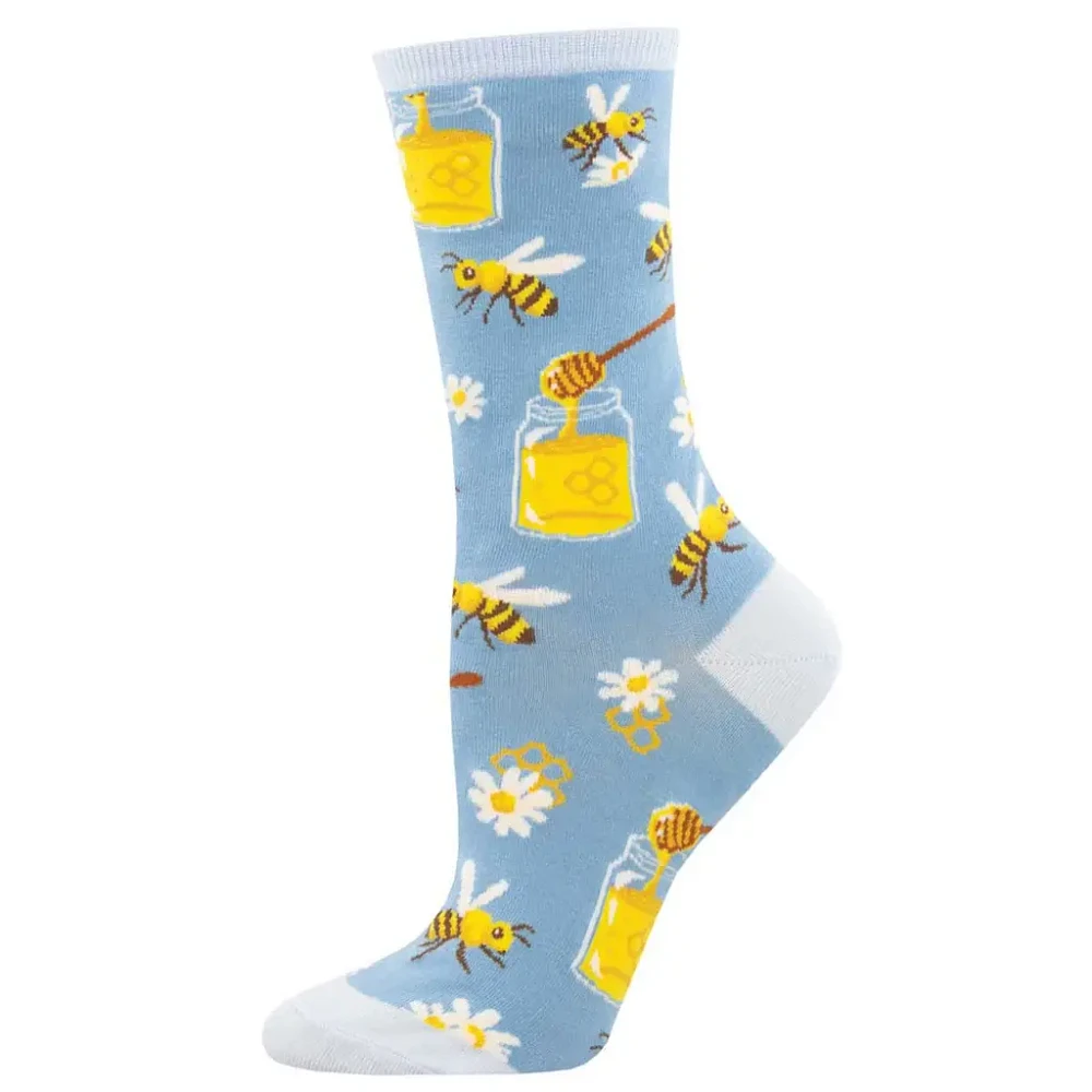 Socksmith - Bee My Honey - Blue - Crew - Women's