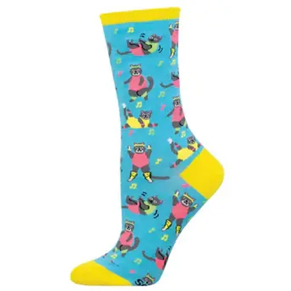 Socksmith - Exercise Cats - Blue - Crew - Women's