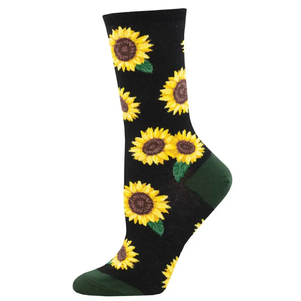 Socksmith - More Blooming Socks - Black - Crew - Women's