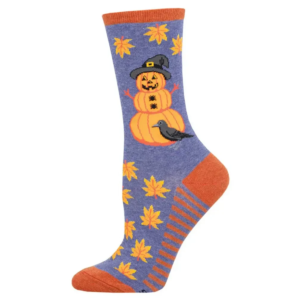 Socksmith - Pumpkinman - Heather Denim - Crew - Women's