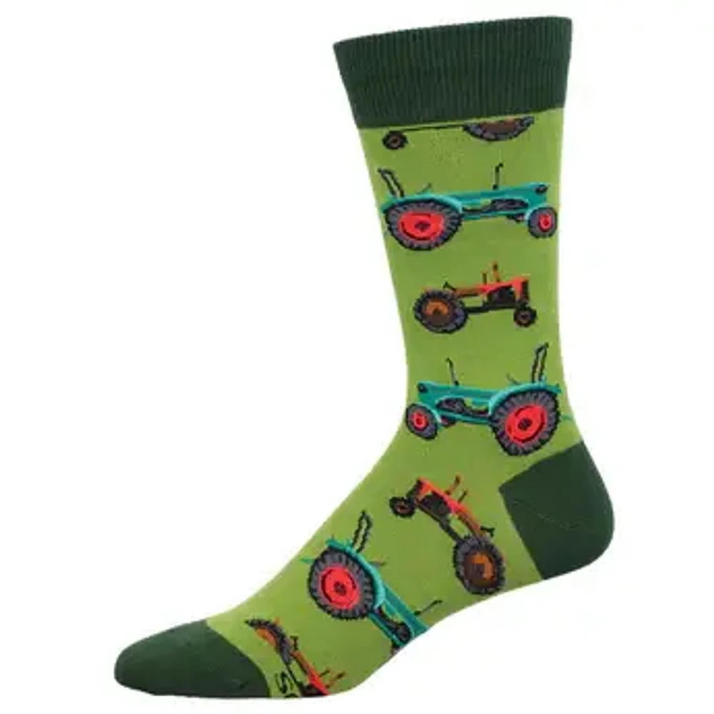 Socksmith - Tractors - Green - Crew - Men's