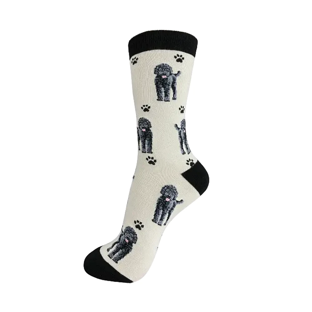 HAPPY TAILS - Labradoodle - Black on Tan - Crew - OSFM