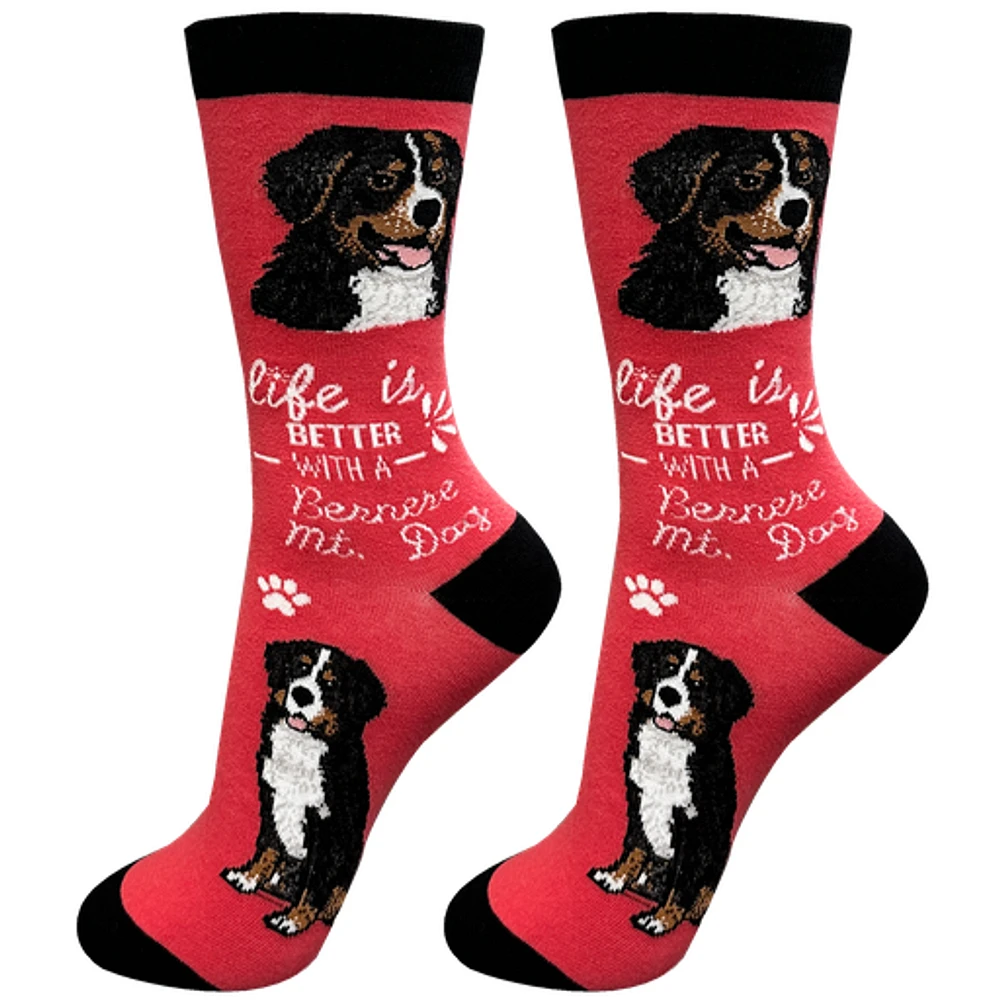 LIFE IS BETTER - Bernese Mountain Dog - Crew - OSFM