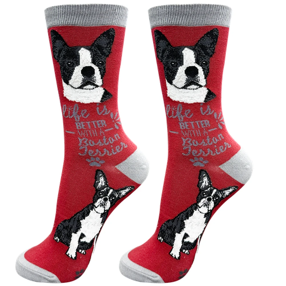LIFE IS BETTER - Boston Terrier - Crew - OSFM
