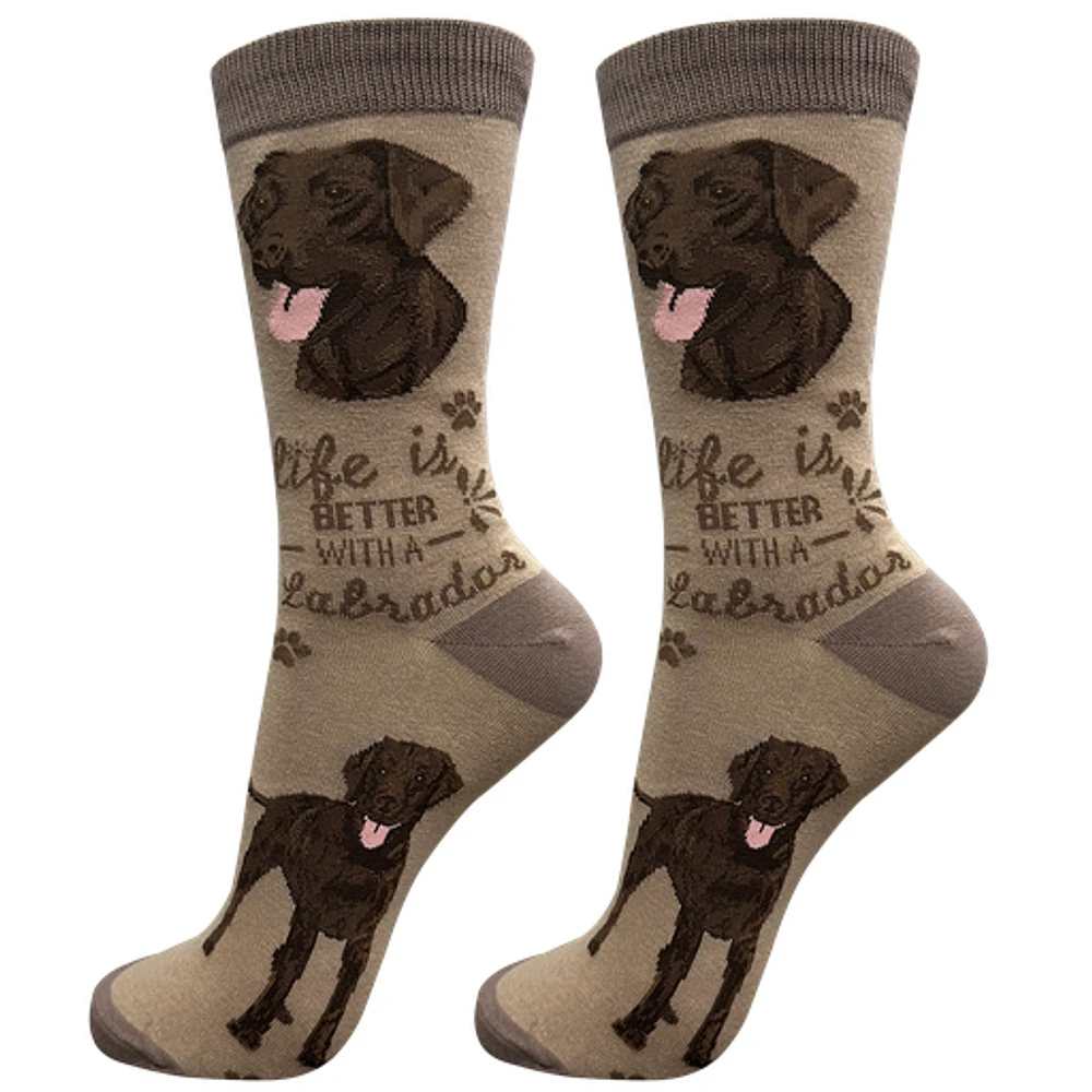 LIFE IS BETTER - Chocolate Lab - Crew - OSFM