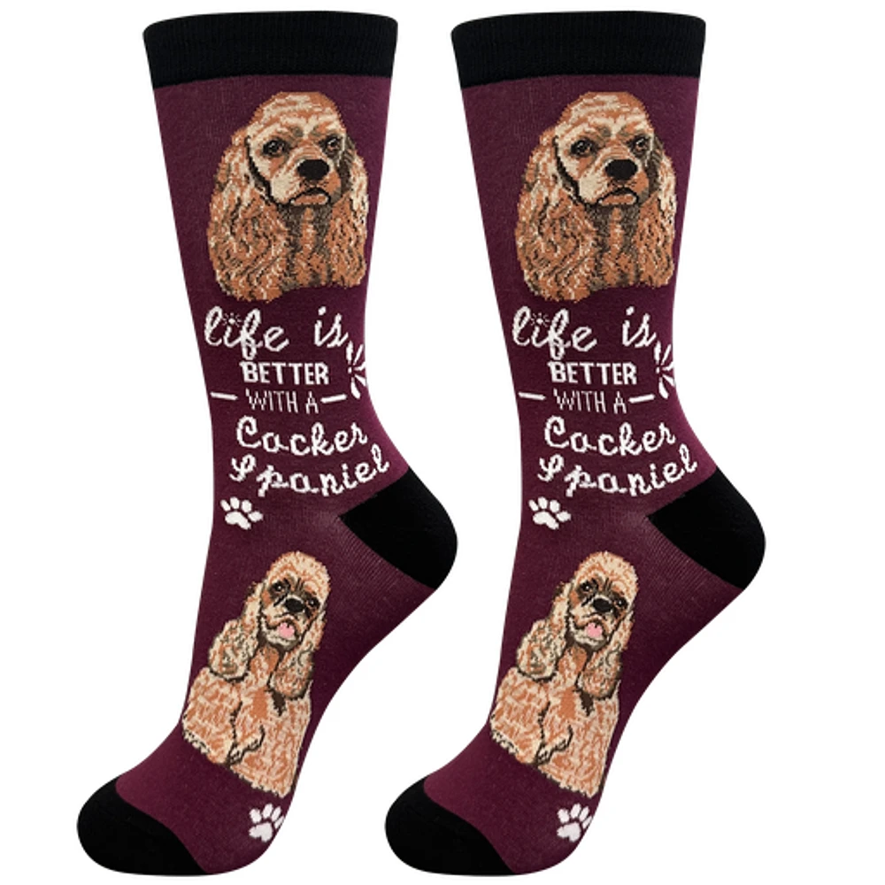 LIFE IS BETTER - Cocker Spaniel - Crew - OSFM
