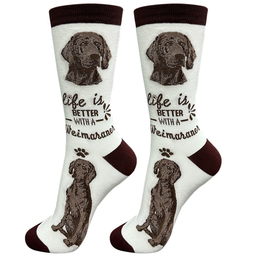 LIFE IS BETTER - Weimaraner - Crew - OSFM