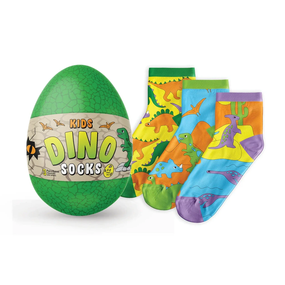 Main And Local - Dino Egg Socks - 3-Pack - Kids