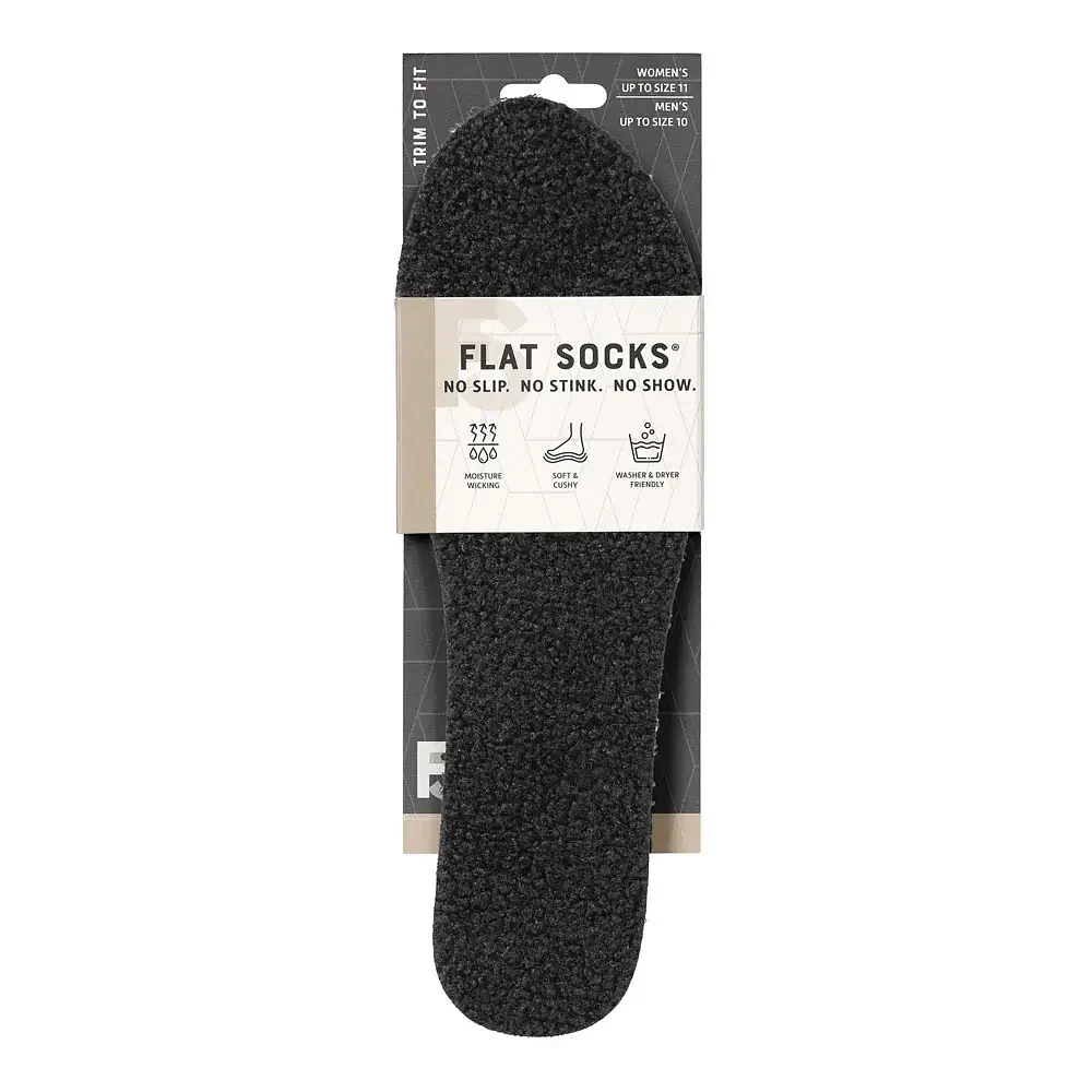 Flat Socks - Black Pile