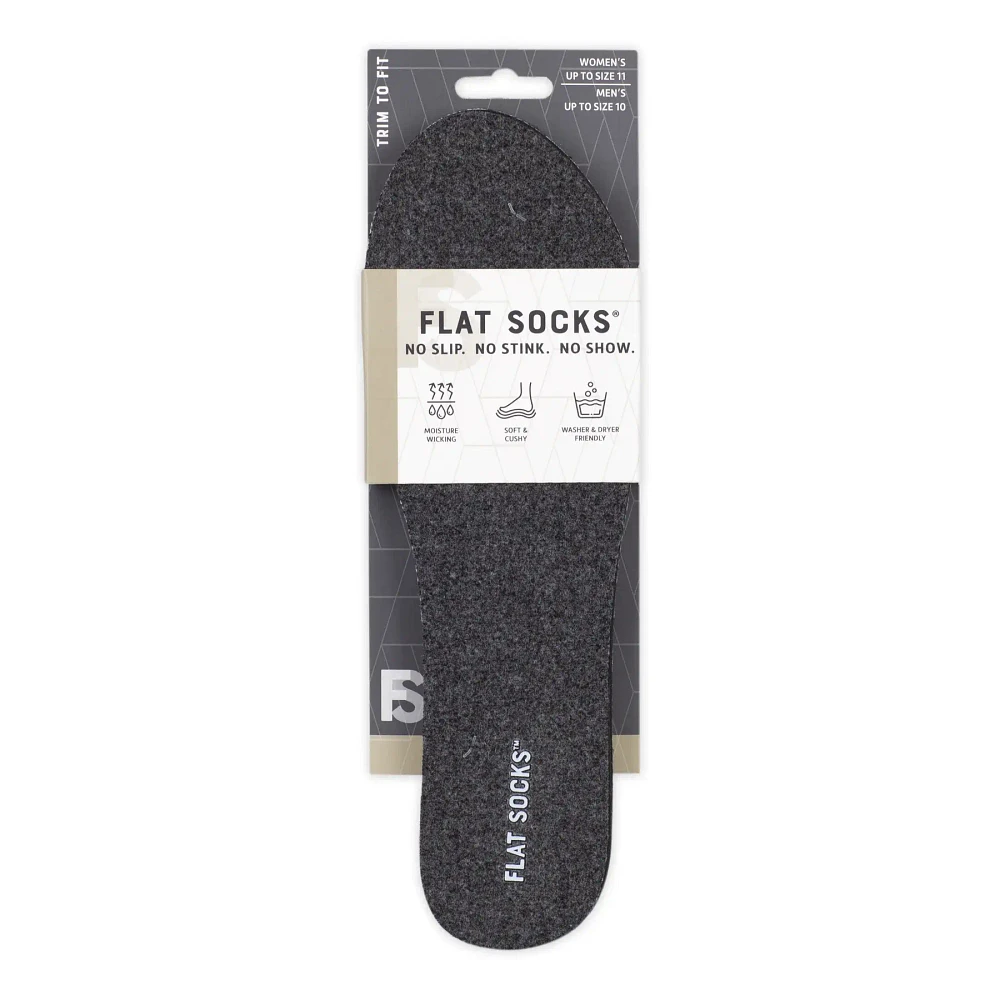 Flat Socks - Micro Wool - Dark Heather