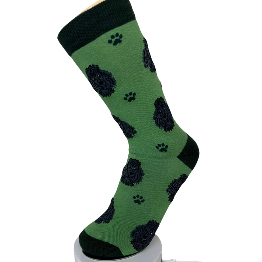 Sock Daddy - Poodle - Green - Crew