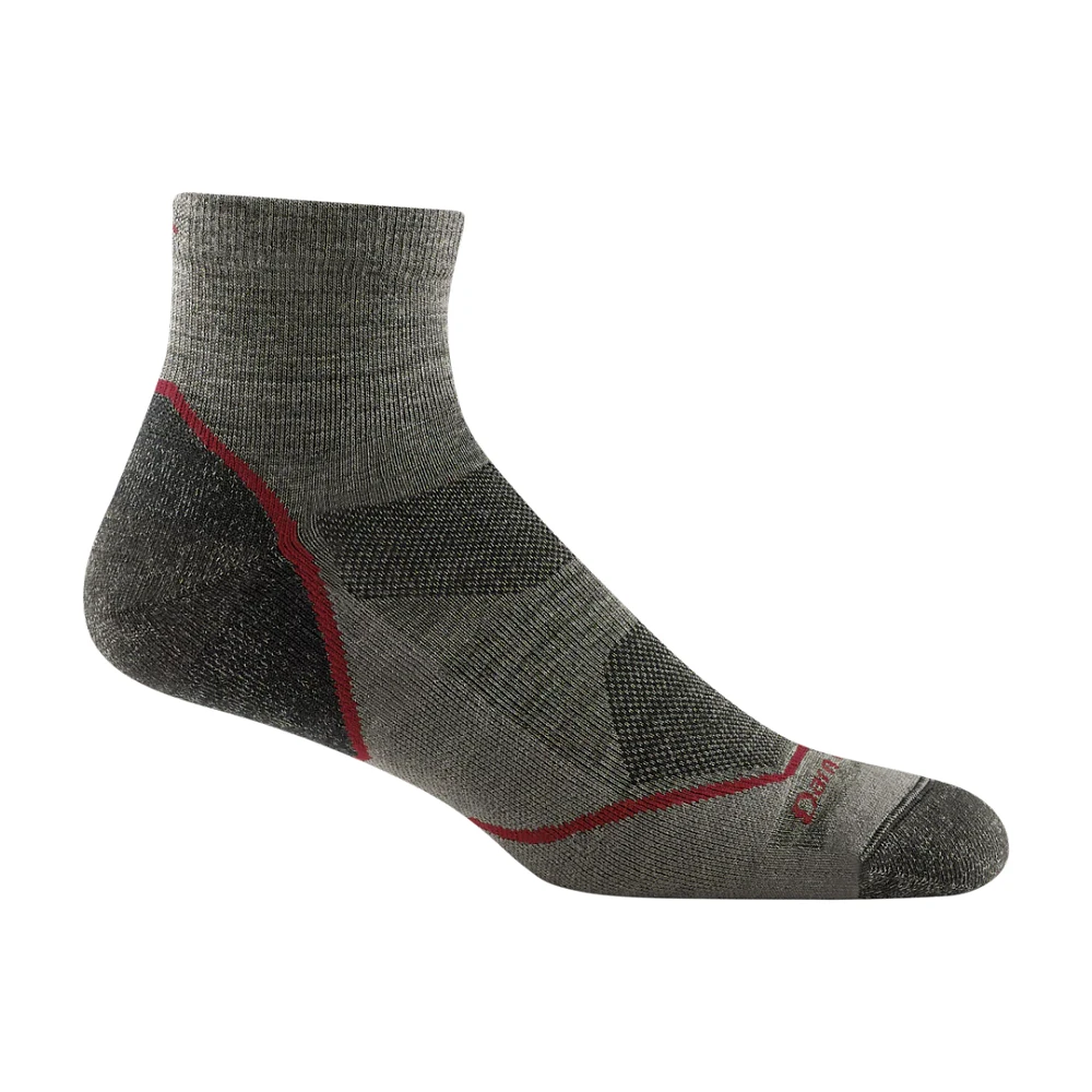 Darn Tough - Hiker Lightweight with Cushion Quarter Taupe Men's