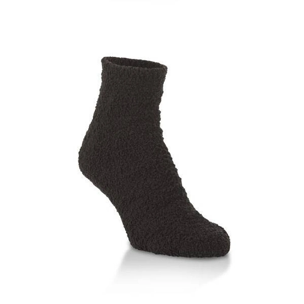 World's Softest - Cozy Quarter with Grippers - W2441 - Black