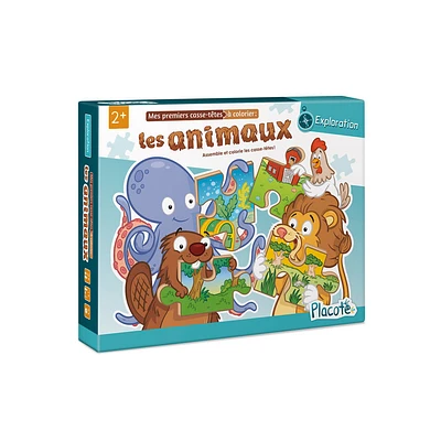 Mes premiers casse-têtes a colorier - Les animaux (French)