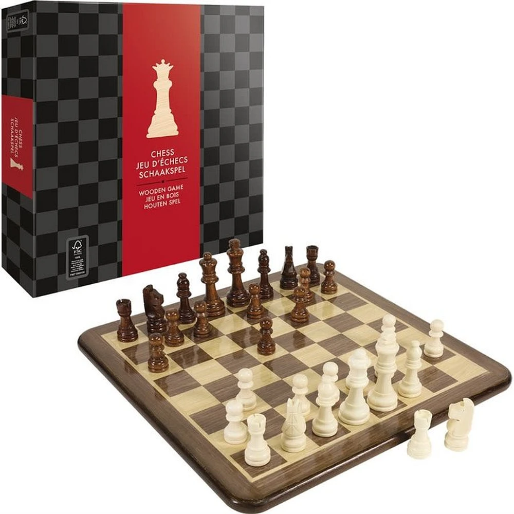 Jeu d'échecs en bois - Deluxe (Multilingue)