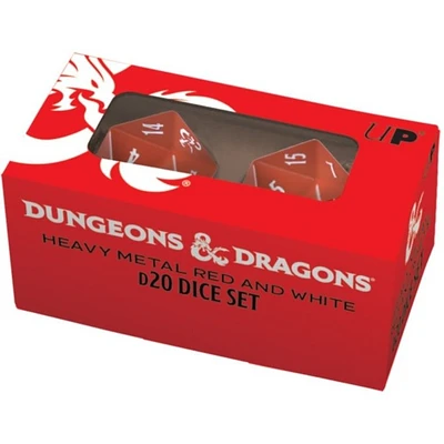 Ultra Pro (UP) Heavy Metal DnD 2 D20 - Red/White*