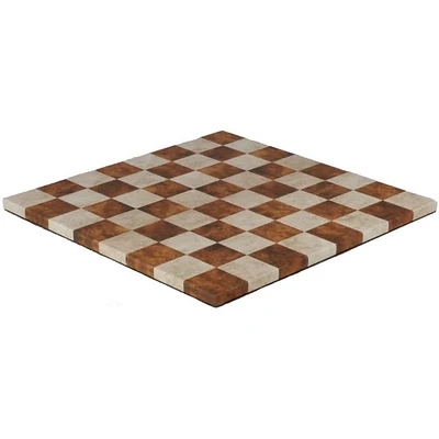 Plateau d'Échec - Caramel/Cream Leatherette 14.5"