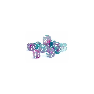 12 dés 6 16mm Nebula Luminary Wisteria Blanc