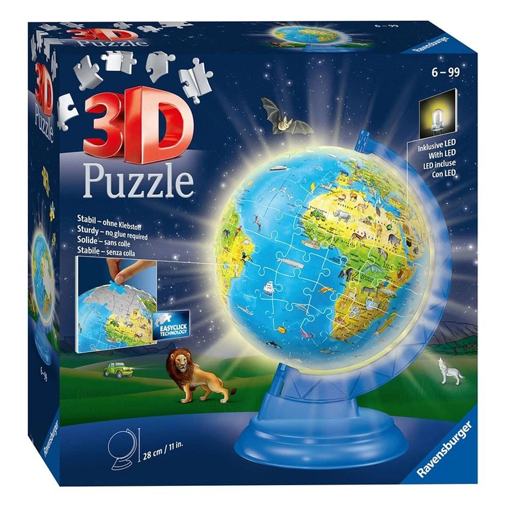 Ravensburger Globe pour enfants illuminé (Anglais) - 187 pièces 3D