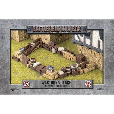 Battlefield in a Box - Wartorn Village - Sandstone Barricades