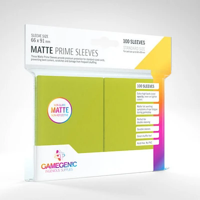 Gamegenic (Gamegenic) Matte Prime Sleeves: Lime - 100 Unités - 66mm x 91mm