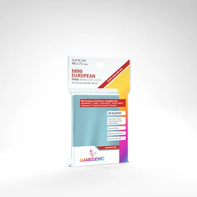 Gamegenic (Gamegenic) Prime Mini European-Sized Sleeves - 50 Unités - 46mm x 71mm