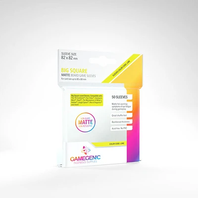 Gamegenic (Gamegenic) Matte Big Square-Sized Sleeves - 50 Unités - 82mm x 82mm
